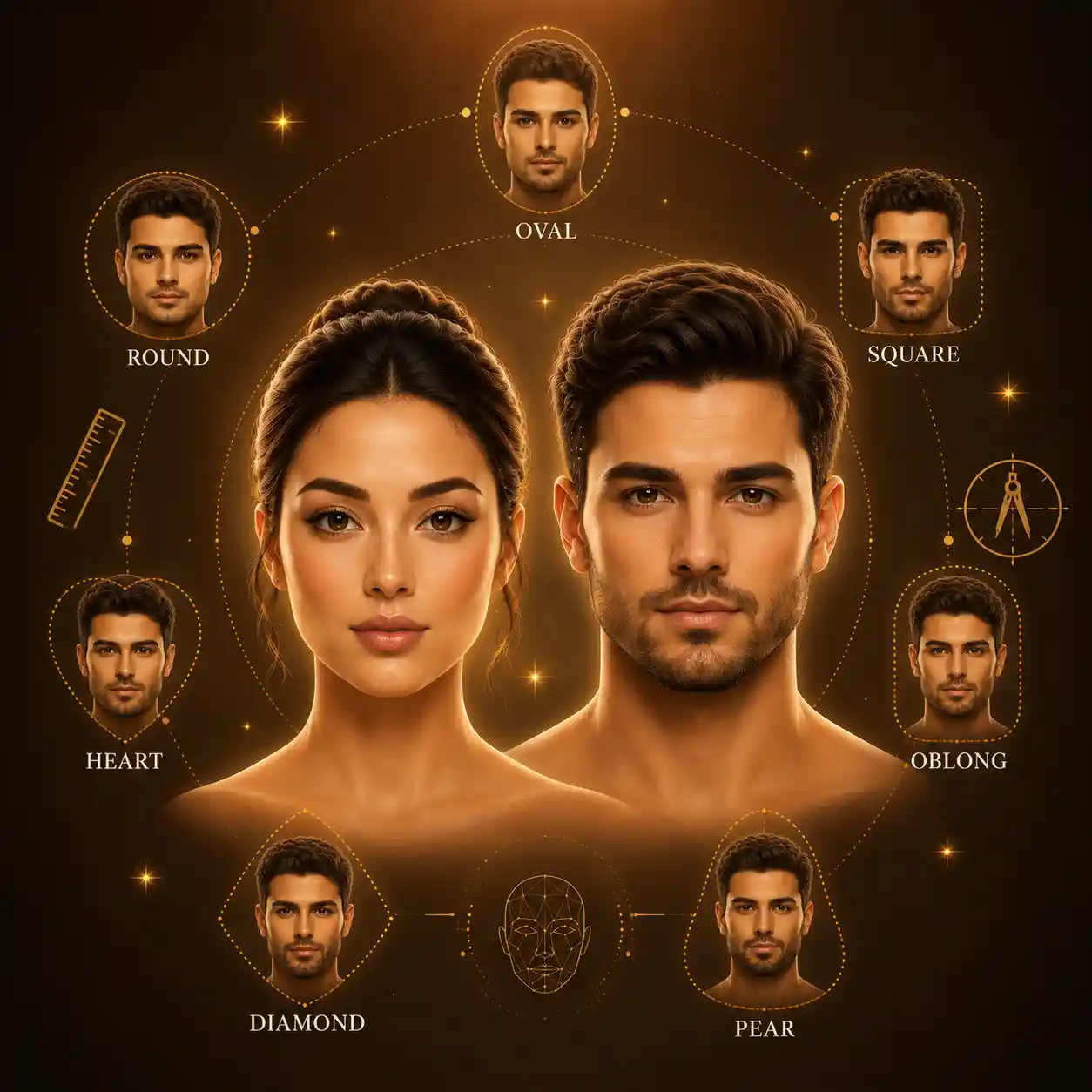 Face Shape Calculator hero — find your face shape