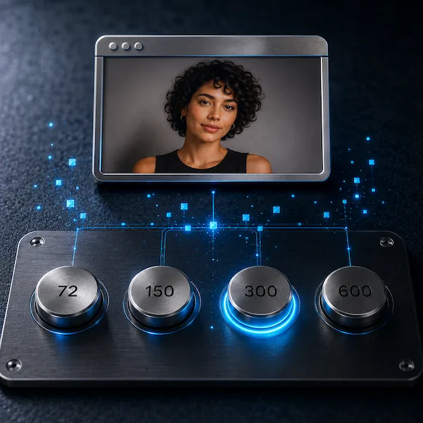 Step two select your target DPI preset like 300