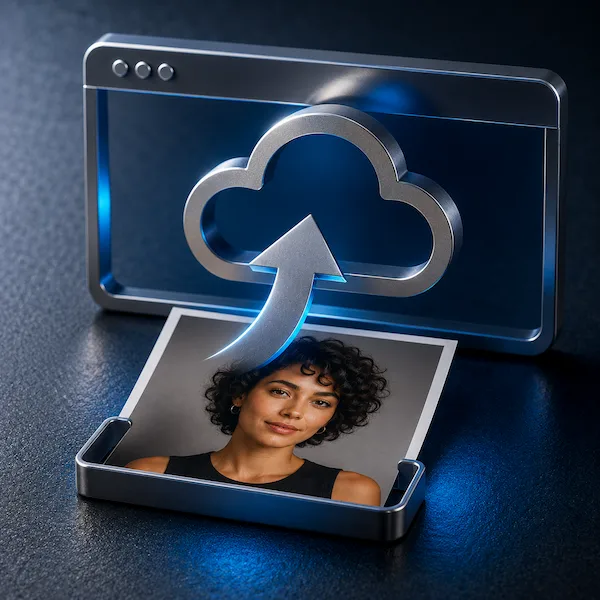 Step one upload your image into the DPI changer tool