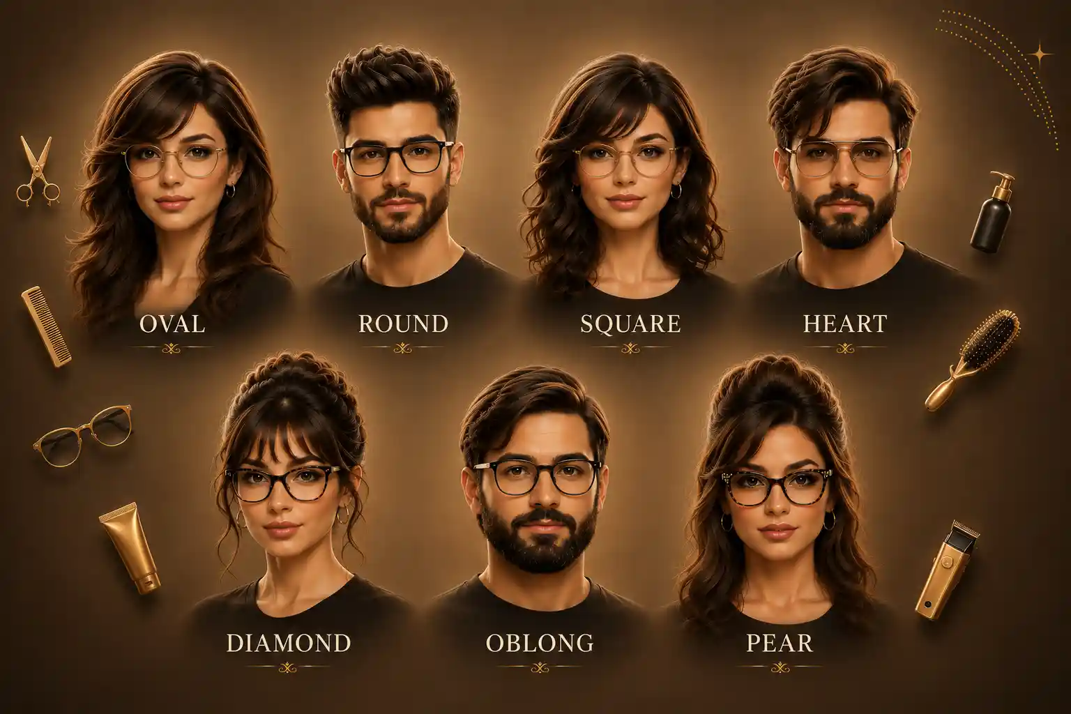 Best hairstyles, beard styles and eyewear frames for every face shape — styling guide for men and women