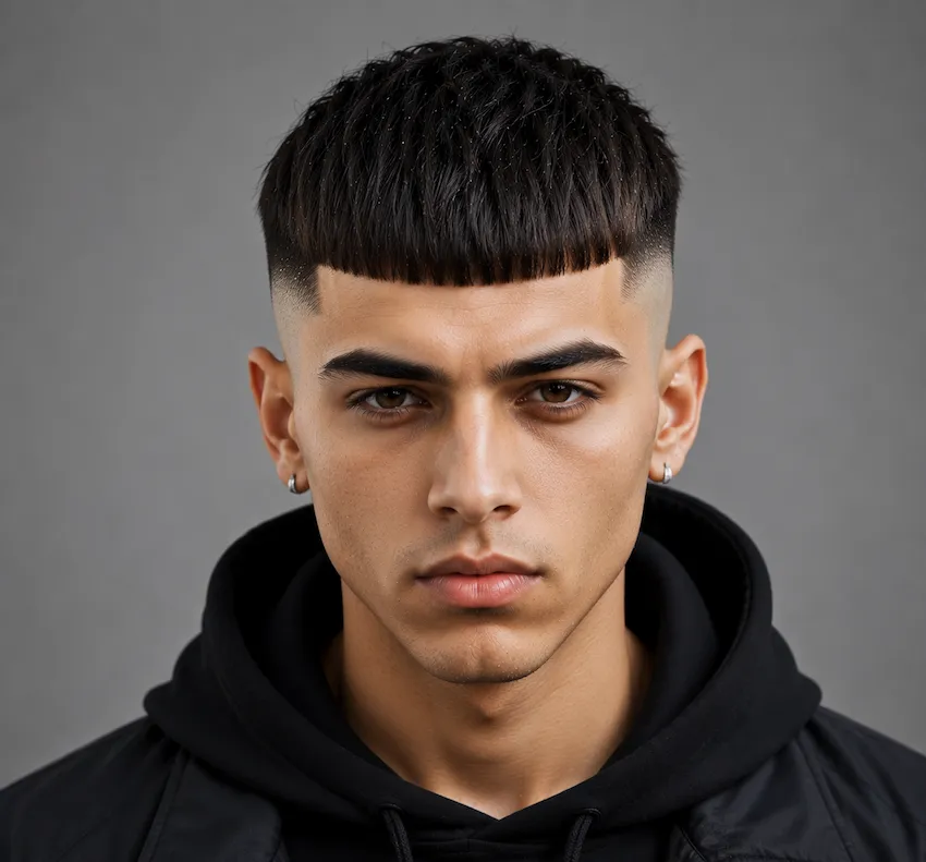 Edgar Cut male hairstyle on model